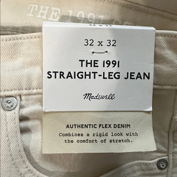 Madewell The 1991 Straight-Leg Jean in Ecru Wash (32x32) - Picture 10 of 10